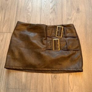 Women’s Double Buckle Bodycon Skirt